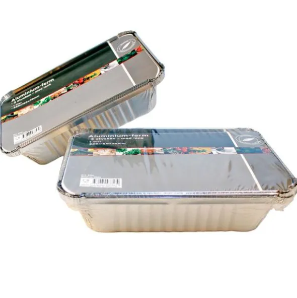 Alluminiumformar med Lock 1L 3-pack