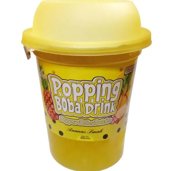 Ananasdryck med Poppar Boba 350 ml