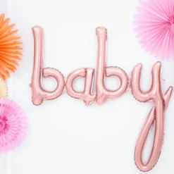 Baby Rosa Folieballong