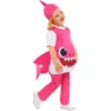 Baby Shark Dräkt Rosa (1-2 år (80-92 cm))