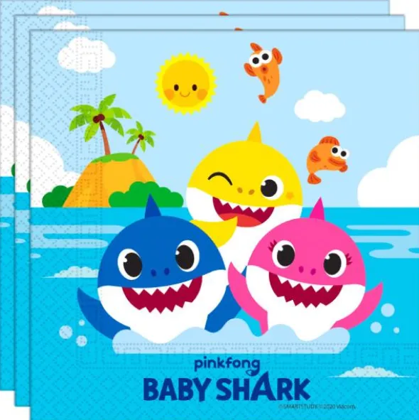 Baby Shark Kalas Servetter