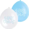 Baby Shower Ballonger Blå och Vit