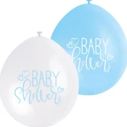 Baby Shower Ballonger Blå och Vit