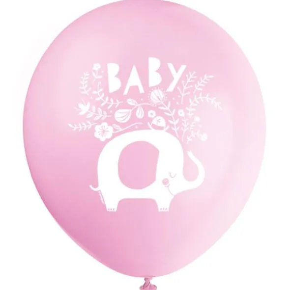 Babyshower Ballonger Elefant Rosa