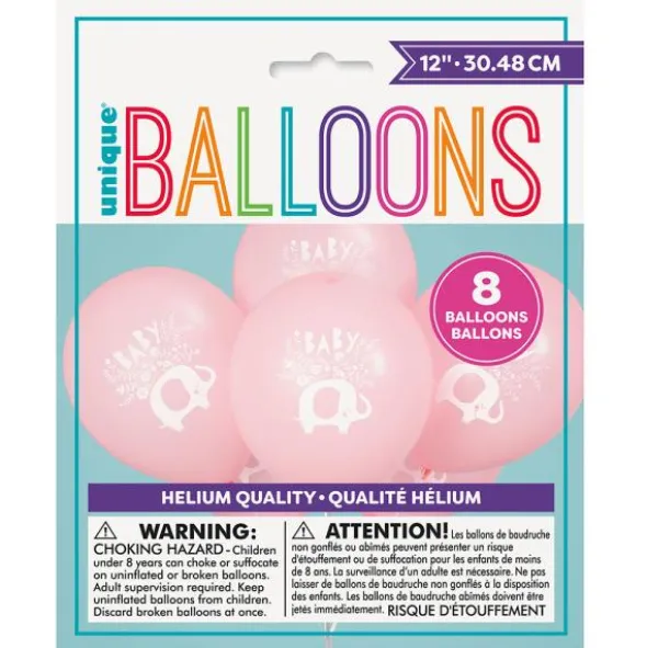 Babyshower Ballonger Elefant Rosa