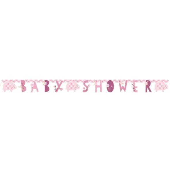 Babyshower Girlang Elefant Rosa