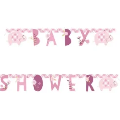 Babyshower Girlang Elefant Rosa