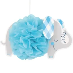 Babyshower Hängande Dekorationer Elefant Blå