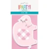 Babyshower Inbjudningskort Elefant Rosa