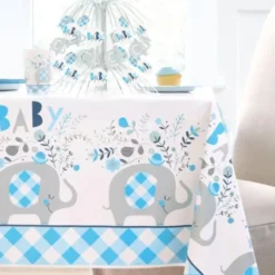 Babyshower Pappmuggar Elefant Blå