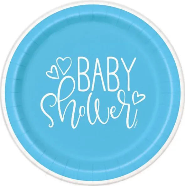 Baby Shower Papptallrikar Ljusblå