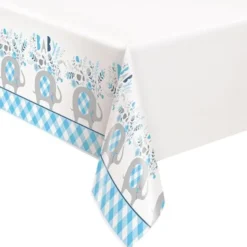 Babyshower Plastduk Elefant Blå