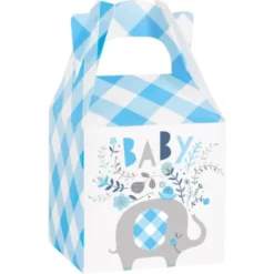 Babyshower Presentaskar Elefant Blå