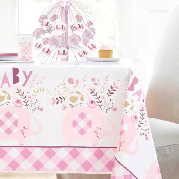 Babyshower Presentaskar Elefant Rosa