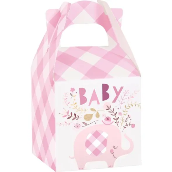Babyshower Presentaskar Elefant Rosa