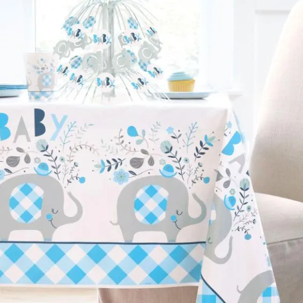 Babyshower Presentpapper Elefant Blå