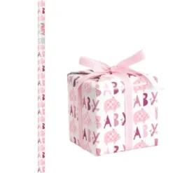 Babyshower Presentpapper Elefant Rosa