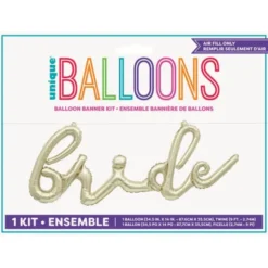 Ballong Banderoll Bride Metallic Guld