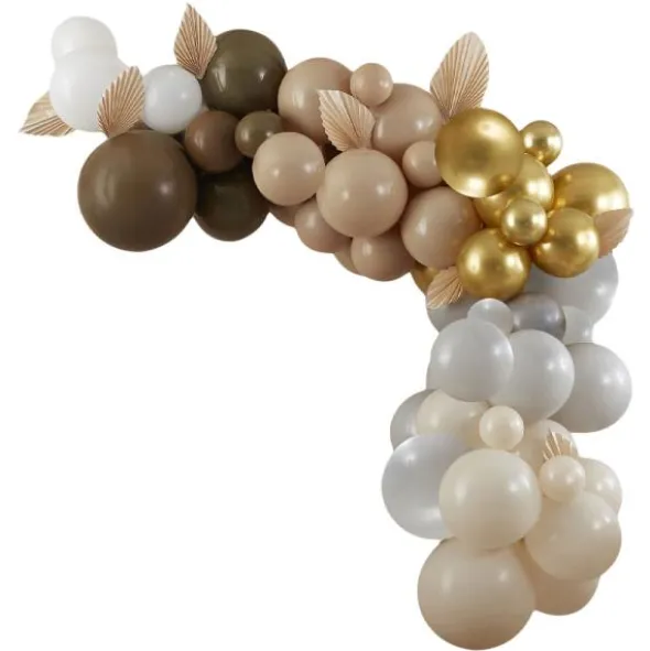 Ballongbåge Kit med Dekorationer Brun/Nude