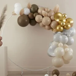 Ballongbåge Kit med Dekorationer Brun/Nude