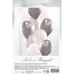 Ballongbukett Chrome Silver