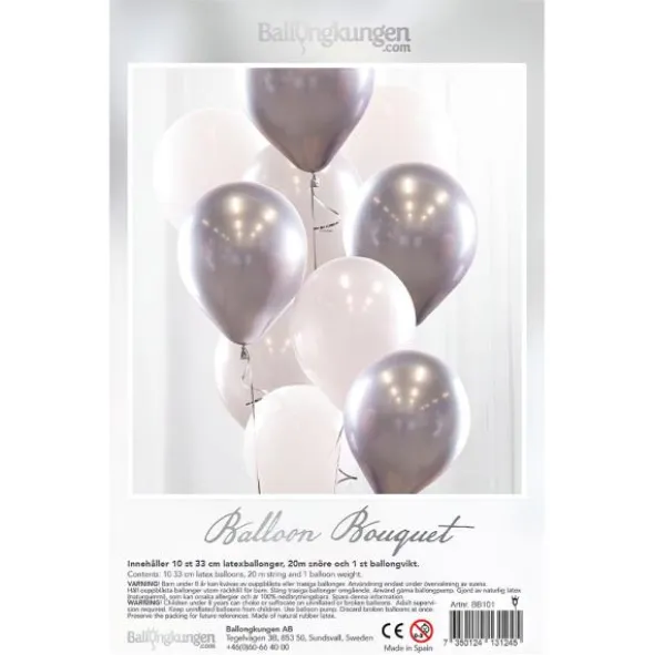 Ballongbukett Chrome Silver