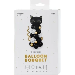 Ballongbukett Katt Svart
