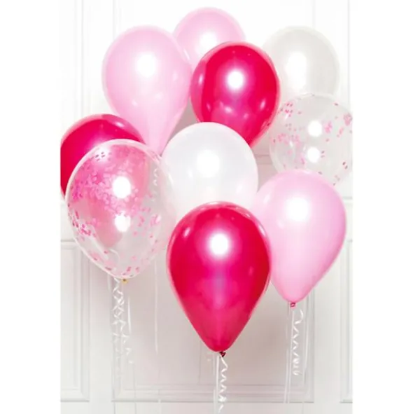 Ballongbukett Kit Vit och Rosa