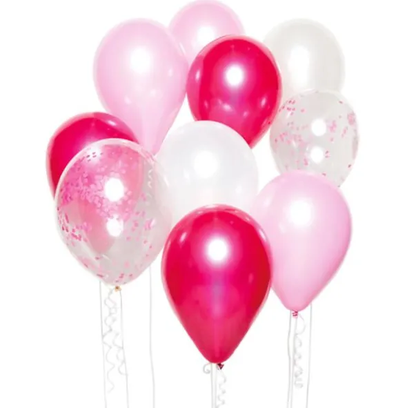 Ballongbukett Kit Vit och Rosa