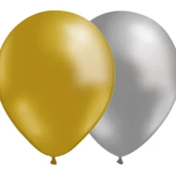 Ballonger Guld/Silver (10-pack)