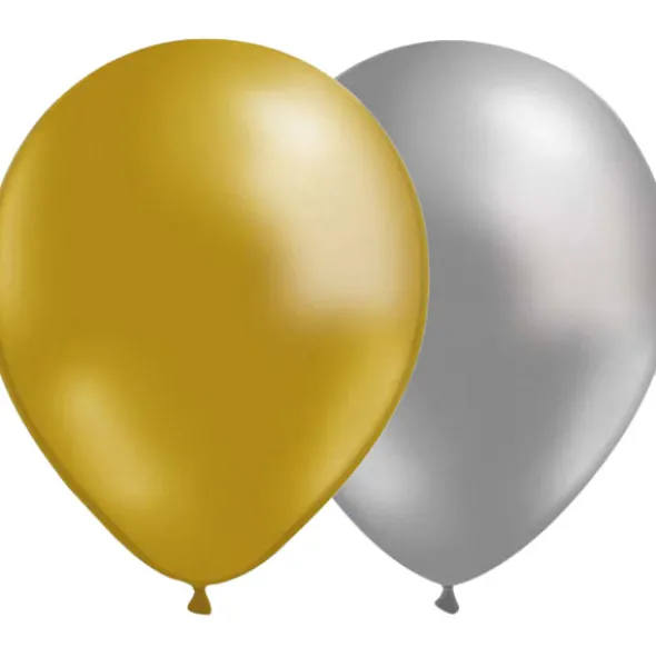 Ballonger Guld/Silver (10-pack)