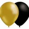 Ballonger Guld/Svart (10-pack)