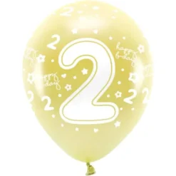 Ballonger Metallic Guld Happy B-day 2