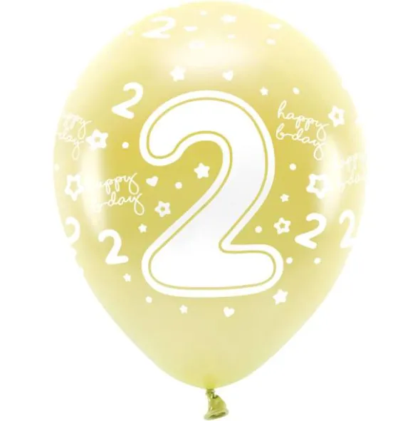 Ballonger Metallic Guld Happy B-day 2