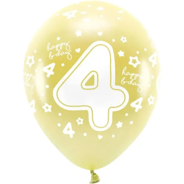 Ballonger Metallic Guld Happy B-day 4