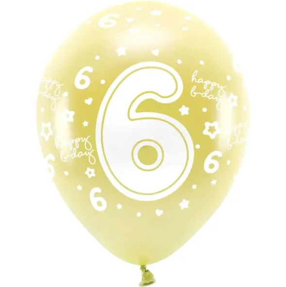 Ballonger Metallic Guld Happy B-day 6