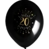 Ballonger 20 År Birthday Party Guld