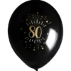 Ballonger 80 År Birthday Party Guld