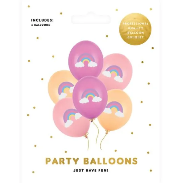 Ballonger Regnbåge Mix 6-pack