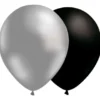 Ballonger Silver/Svart (10-pack)