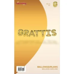 Ballonggirlang Grattis Guld