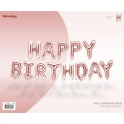 Ballonggirlang Happy Birthday Roséguld 35 cm