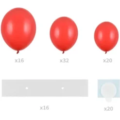 Ballonggirlang Hjärta Röd