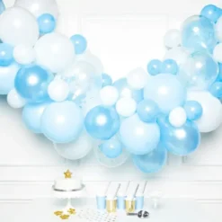 Ballonggirlang Kit Vit och Ljusblå