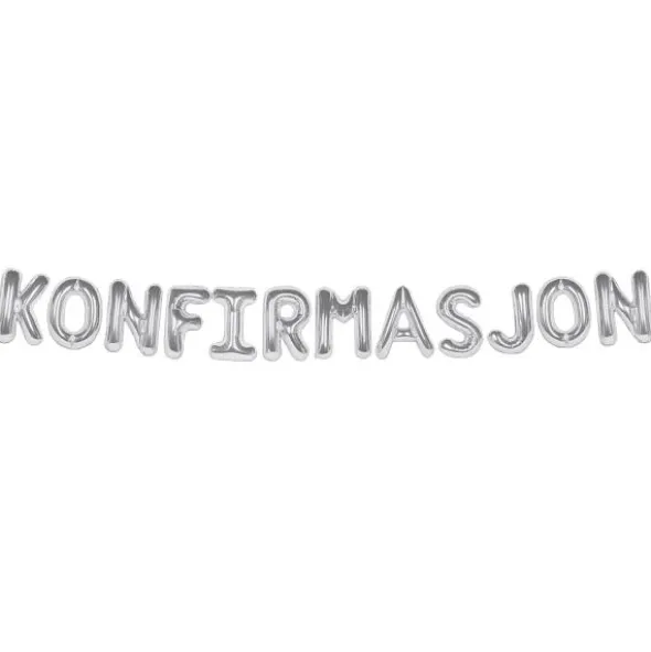 Ballonggirlang Konfirmasjon Silver