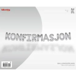 Ballonggirlang Konfirmasjon Silver