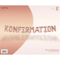 Ballonggirlang Konfirmation Roséguld