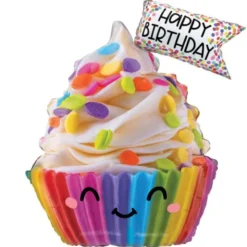 Ballong Happy Birthday Muffin 58 x 71 cm