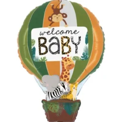 Ballong Welcome Baby Varmluftsballong Djungel 43 x 60 cm