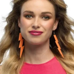 Blixt Örhängen Neonorange